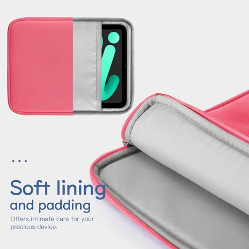 Image of Dadanism 8-9 Inch Tablet Sleeve Bag Carrying Case for iPad mini 7th /6th 8.3 inch, iPad mini 7.9 inch, Galaxy Tab A7 Lite /A9 8.7 inch, Remarkable Paper Pro Move 7.3 inch 2025, Tab M8 8 inch, Tab M9 9 inch, Watermelon Pink