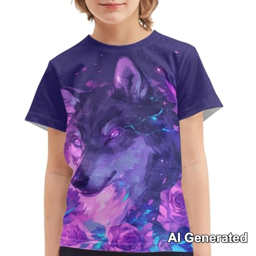 Image of Xhuibop Kids Tshirts Girls Boys 3-16 Years Summer Clothes for Teens Loose Fitting Tops