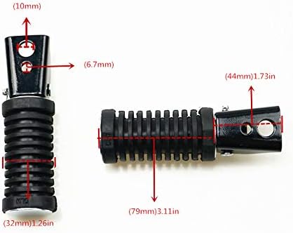 Black Front Rear Footrests Foot Pegs Foot Pedals For Off Road Dirt Pit Bike Suzuki GN125 GN-125