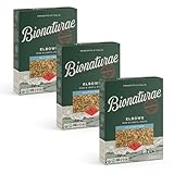 Bionaturae Elbow Pasta Noodles - Gluten Free Pasta Organic, Rice & Lentil Pasta, Kosher Certified, High Protein, Non-GMO Verified, USDA Certified, Gluten Free Pastas, Crafted in Italy - 12 Oz, 3 Pack