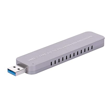 Homgee USB 3.1 Type A/C to PCI-e NVMe M.2 SSD Enclosure Adapter Card Portable Hard Drive Enclosure Plug & Play