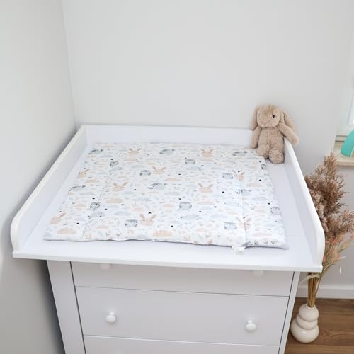 Colchón cambiador bebé cómoda 75x72 impermeable y plegable portátil 6