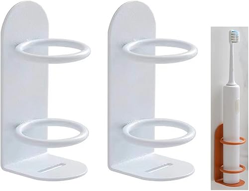 Miniatura 1 de Soporte eléctrico para cepillos de dientes, soporte para cepillos de dientes de pared, ecológico, poderoso, para baño, sin perforaciones, paquete de