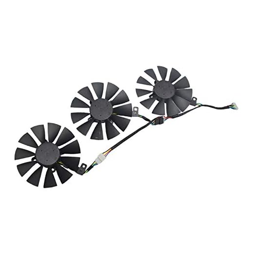 H HILABEE 3 st nya PC 87 mm grafikkort kylfläkt för ASUS Strix GTX 980ti GTX 1080
