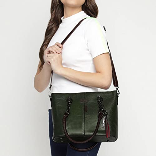Image of VISMIINTREND Stylish Vegan Leather Shoulder Handbag Crossbody Mini Laptop Tote Bag for Women | Tassel | Ladies Purse | Gifts for Women | Branded | Office | Work | Christmas Gift for Women