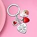 Cartoon Cat Keychain Cat Gifts for Women Fans Gifts Hello Cartoon Character Keychain Cats Themed Gift for Lovers Cute Stuff Jewelry Birthday Gift Strawberry Charm Keychains