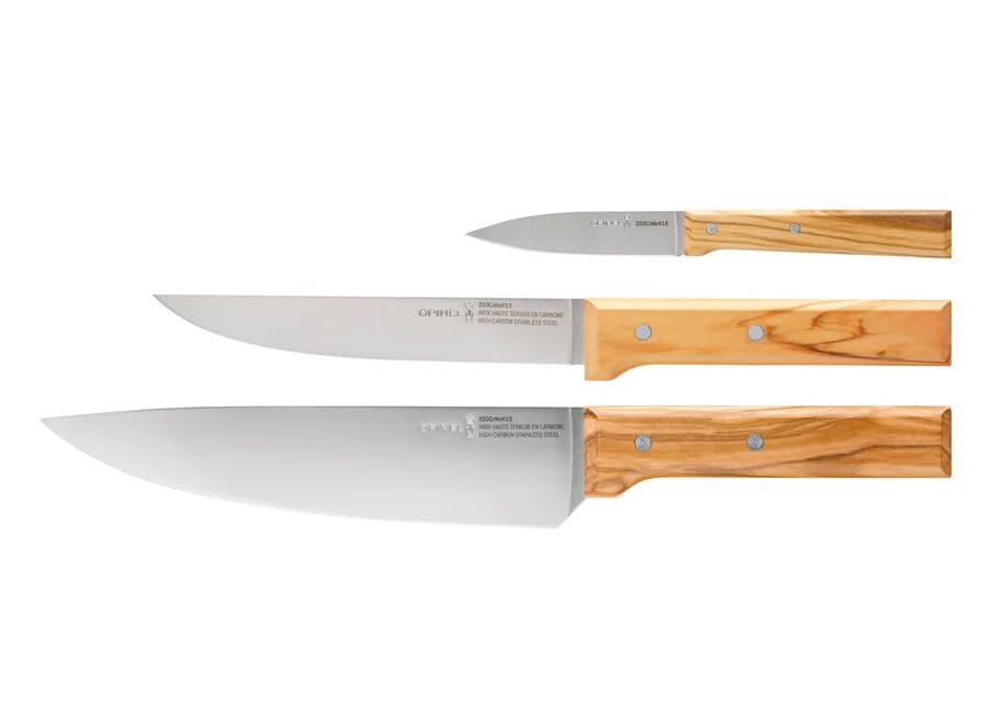 Opinel Parallel Trio Olive /2, Multicolored, 20 cm
