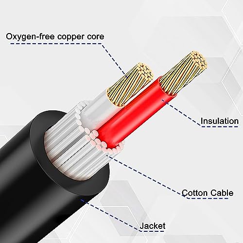 XMSJSIY Speakon to XLR Cable Audio Jack Speakon Plug Female to XLR 3 Pin Male Speaker Extension Cable Mic Wire with Twist Lock for Amplifier Pro DJ PA Stage -0.5M (Speakon Female to XLR Male) - Image 3