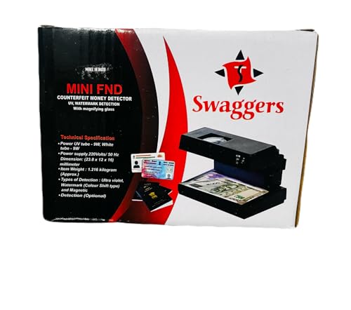 Image of swaggers Mini UV Fake Note Detector /Duplicate Money Detector Machine with Blue and White Light- Compact