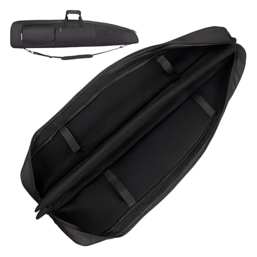 HUNTSEN Double Rifle Bag Soft Outdoor Tactical Carbine Cases 0.7in Padded Gun Case Bag 38” with Adjustable Sling, Multiple Pouches