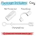[4-Piece] PencilCozy Combo Pack Cozy - Original Apple Pencil Accessories (Magnetic Cap/Cap Holder/Keeper/Tether) Compatible Apple iPad Pro iPencil Charger/Nib | Case Friendly Design (White-Combo)