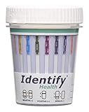 Identify Health Drug Screen Test | 25 Pack | 12 Panel CLIA Waived Instant Urine Marijuana Drug Test Cup for AMP,BAR,BUP,BZO,COC,MDMA,MET,MTD,MOP|OPI,OXY,TCA,THC