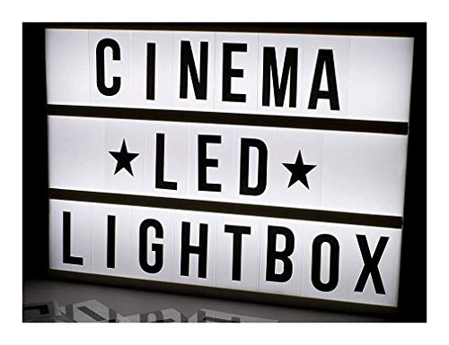 STORE 2508 Cinema Light Box A4 Size with Both Black & Colour Letters and Symbols Set DIY Cinematic LED Light Box (A4 Size)