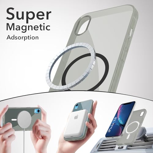 Image of Jkobi Lifetime Anti-Yellow MagSafe Compatible Clear Back Cover Case for Apple iPhone XR (Sleek Hard Crystal | Shockproof and Camera Protection)
