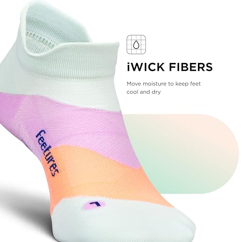 Image of Feetures Elite Light Cushion Mini Crew Sock - Sport Sock with Targeted Compression