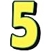 Flywheel Giant Magnetic Numbers (5, Yellow)