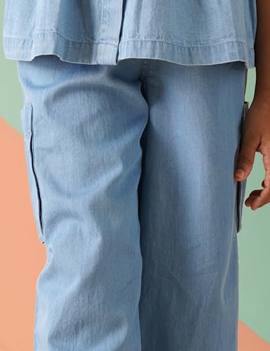 Image of Amazon Brand - Symbol Girl's Lightweight Denim Loose Pants