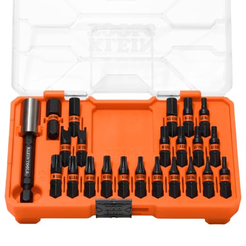 Klein Tools 33510S Security Bit Set, 23-Piece, MODbox Compatible, Slim ProFlex Impact, Security TORX, Tamperproof Bits, Professional Tool Kit