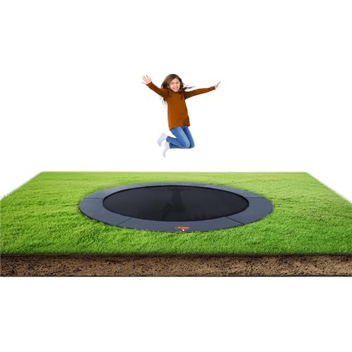 12' FT Avyna Premium Round In-Ground Trampoline – Outdoor Trampoline for Kids and Adults with Advanced Safety Features