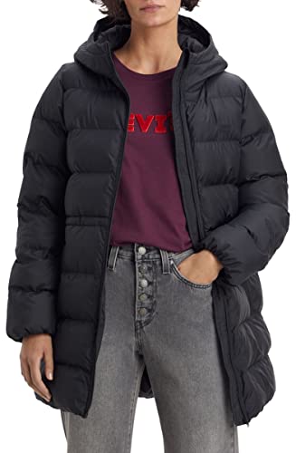 Levi’s Hooded Midi Jacket Mujer, Caviar, L