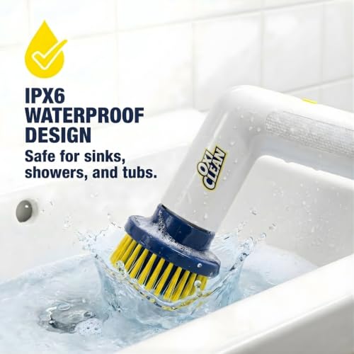 OxiClean Handheld Electric Scrubber - Replaceable Brush Heads, Waterproof - image 3