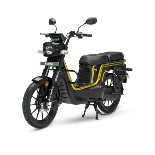 Image of Kinetic Green E-Luna X3 Pro Electric Scooter with charger - Pearl Yellow - Ex-Showroom