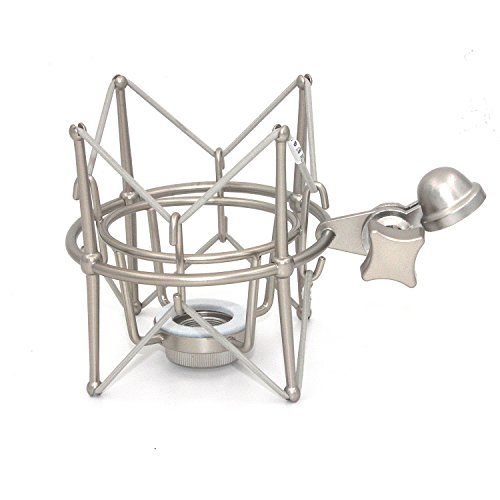 Weymic® Wms-1 Silver Universal Microphone Shock Mount for B-Spark Mic, Atr2500,Metal Construction with Stand Arm Adapter