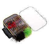 * Varios colores señuelos y patrones de pesca con mosca permiten la pesca en varias aguas y estaciones.