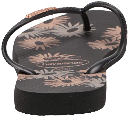 Havaianas Women's Slim Flip Flop Sandals, Black, Size 7/8 Women's #TOP2