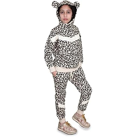 Bahob Girls Cheetah Print Tracksuit Set Cover