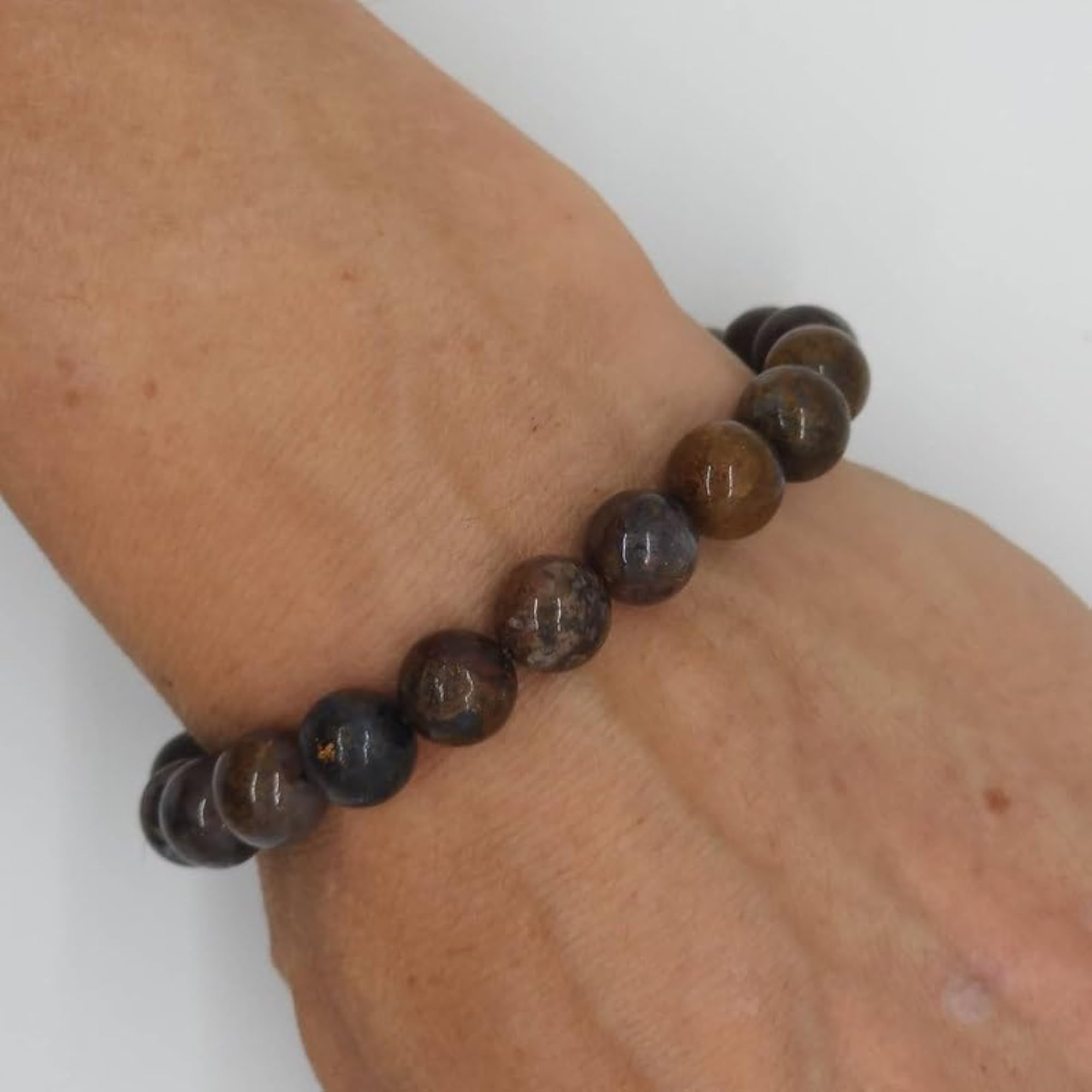 Unisex Natural Pietersite 10mm Bead Stretchable Bracelet, Healing