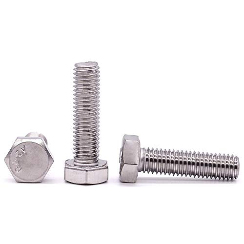 Image of 3 /8-16 x 3 /4 inch Hex Head Bolts Screws, 304 Stainless Steel 18-8, Fully Threaded, Hexagon Head Cap Bolts Screws, Coarse Thread UNC, 20 PCS