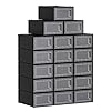 SONGMICS Schoenendozen, 18-delige set, opbergdozen voor schoenen, schoenorganizer, kunststof dozen, opvouwbaar en…