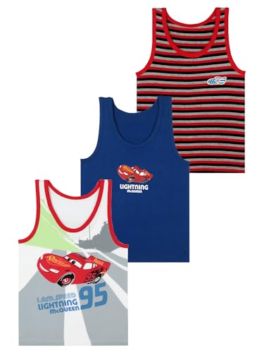 Image of BODYCARE Kids Boy's Regular Fit Vest | 100% Cotton| Skin Friendly | Lightweight | Sleeveless Designs | Cartoon Character | Pack of 3 Print