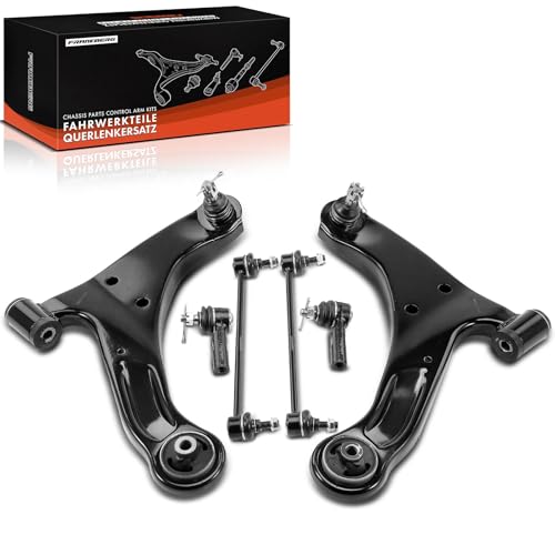 Frankberg Lot de 6 bras de suspension pour essieu avant Compatible avec Grand Vitara II JT TD TE 1.3L-3.2L 2005-Aujourd'hui Grand Vitara II JT 1.3L-2.4L 2006-2015 Replace # 4520278K00