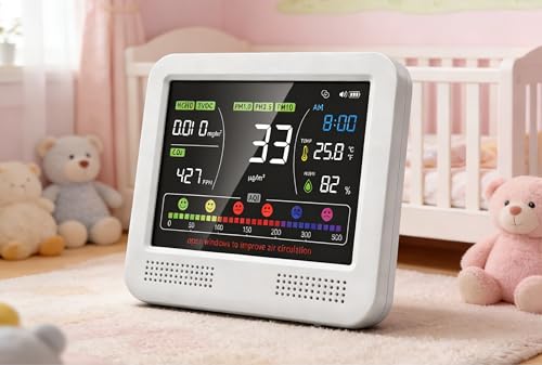 16-in-1 Indoor Air Quality Monitor - 10Hr Battery High...