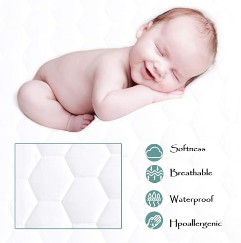 Image of Softhour Waterproof Mattress Protector, 3D Air Fabric Bed Cover with Deep Pocket(Rayon Cotton Padding White - 2pack, Twin XL)