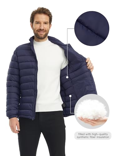 Image of wantdo Men's Lightweight Puffer Jacket Warm Windproof Winter Coat Outdoor
