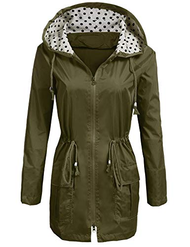 SoTeer Rain Jacket Women's Waterproof Raincoat with Hood Lightweight Packable Ladies Outdoor Hooded