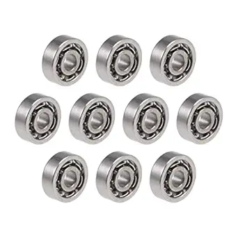 uxcell 681 Deep Groove Ball Bearings 1mm Inner Dia 3mm OD 1mm Bore Open Type Chrome Steel Z2 10pcs