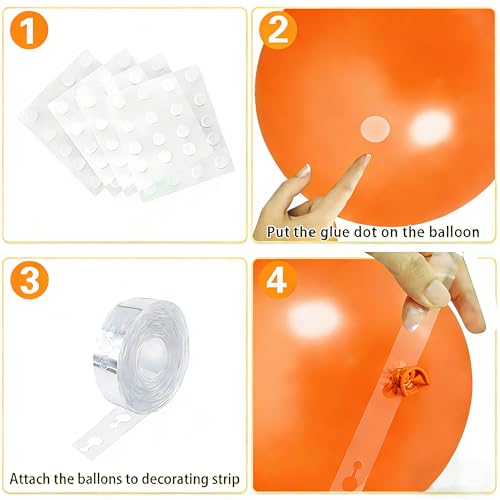 Image of Orange and Sand White Balloons, 70-pack Orange Balloons for Party