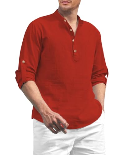 Image of Vida Loca Men Solid Cotton Blend Straight Kurta Shirt