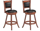 Coaster Home Furnishings CO- Swivel Counter Height Stool, Chestnut and Black