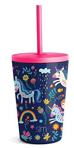 Simple Modern Kids Classic Taza Termica para Niños Botella de Agua Aislada con Tapa Prueba de Salpicaduras y 2 Pajitas… - Imagen 3