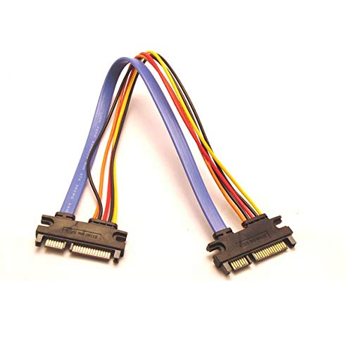 22 Pin SATA Male to 22 Pin SATA Male Power and Data Cable