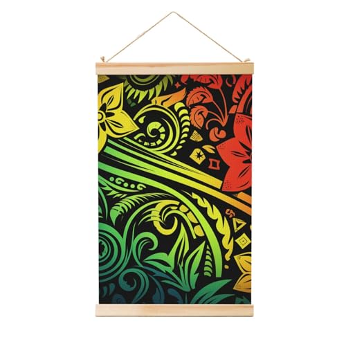 Poster suspendu en bois : fini les murs vides avec cette toile vintage salon