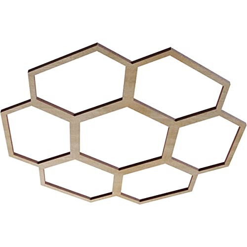 Image of Ekena Millwork 16 inchOD x 6 7 /8 inchID x 1 /4 inchT Florin Wood Fretwork Pierced Ceiling Medallion, Hickory