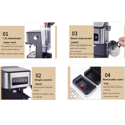Cafetera Expreso Semiautomática con Capacidad 1.5 L miniatura 6
