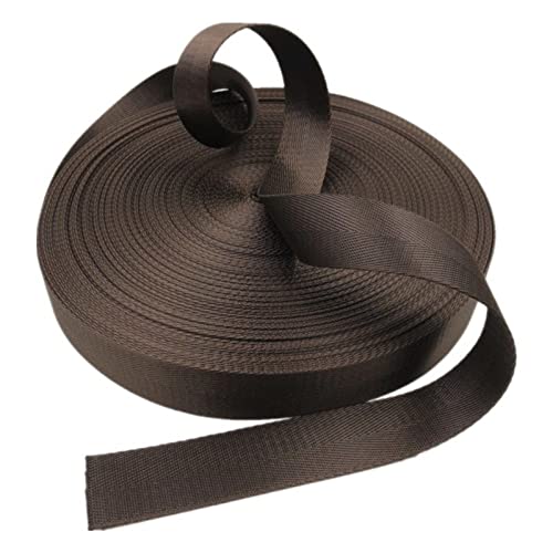 YunYunStrap Nylon Webbing, Herringbone Webbing Strap Tape for Bag, Luggage Cargo Strapping, 1.5 Inch by 5 10 or 20 Yards