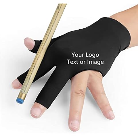 Boyiexin Custom Billiard Gloves for Men Left Hand, 10 PCS Elastic Breathable Pool Gloves for Women Shooters Snooker Carom Cue Sport (Black-10pcs, Large/X-Large) Cover